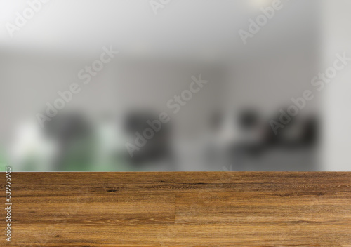 Fototapeta Naklejka Na Ścianę i Meble -  Background with empty wooden table. Flooring