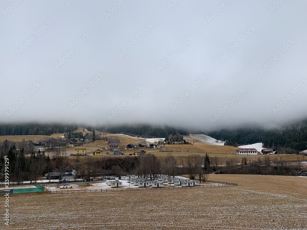 Fototapeta premium View of the Alps hills