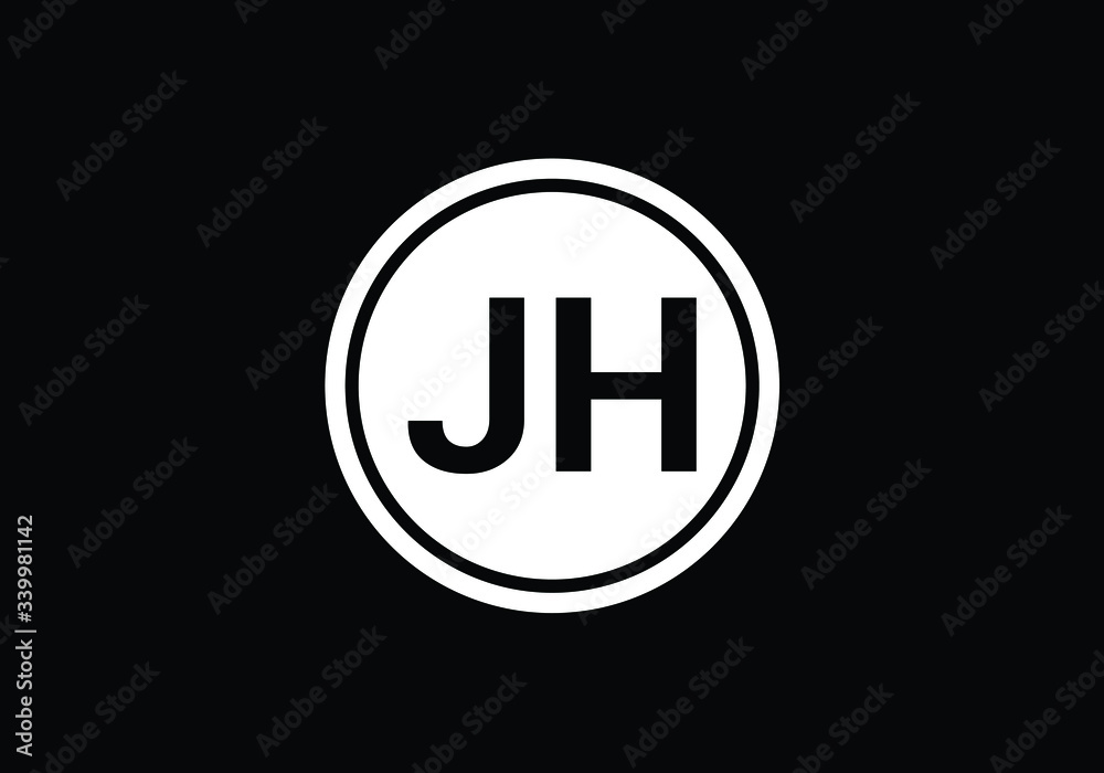 Initial Monogram Letter J H Logo Design Vector Template. JH Letter Logo Design Initial Monogram Letter J H Logo Design Vector Template. JH Letter Logo Design