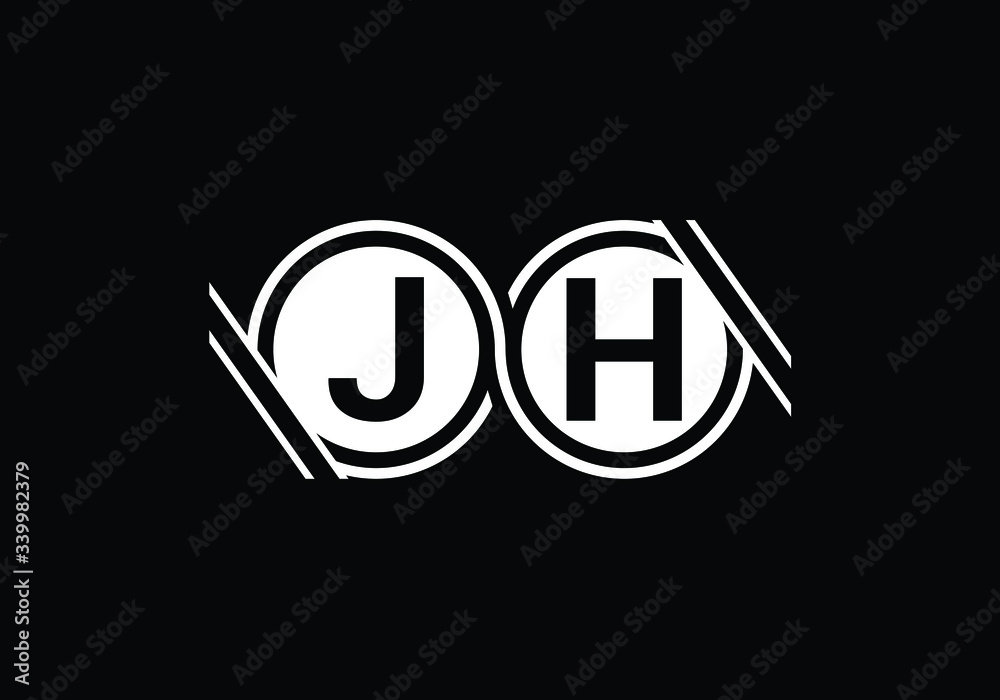 Initial Monogram Letter J H Logo Design Vector Template. JH Letter Logo Design Initial Monogram Letter J H Logo Design Vector Template. JH Letter Logo Design