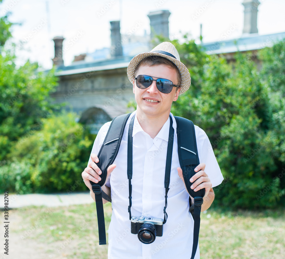 Portrait of tourist Portrait of tourist