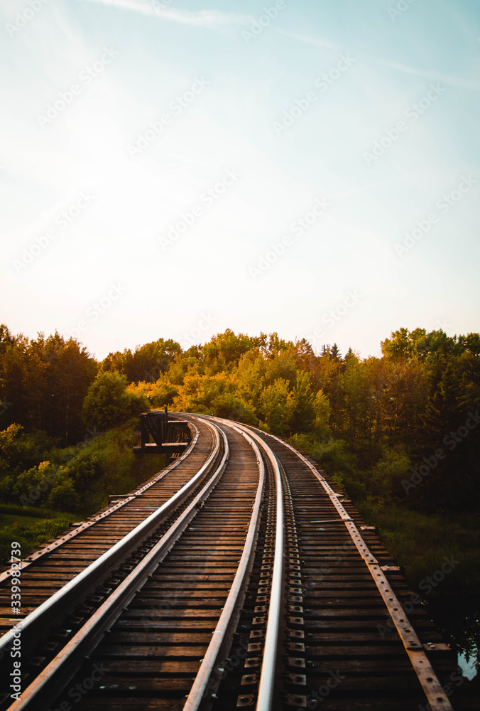 railway in the autumn