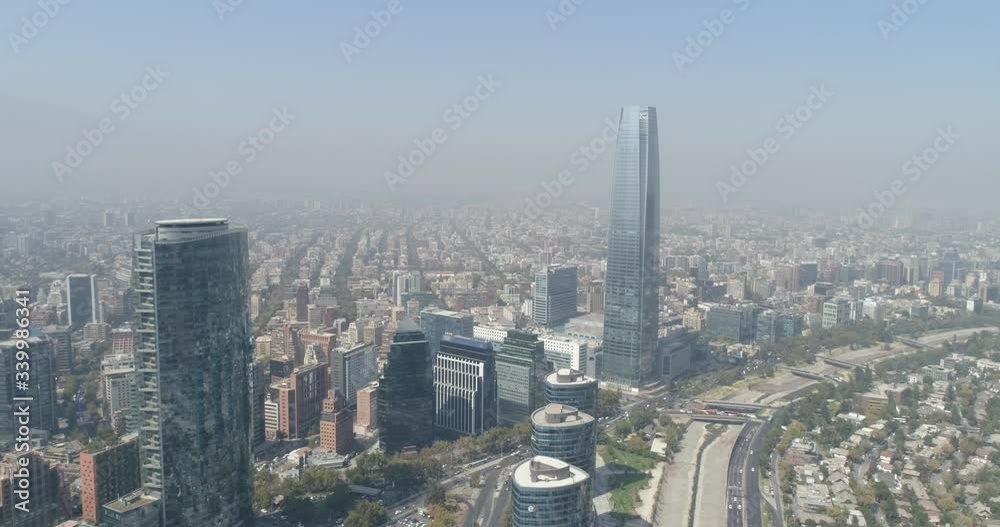 Aerial view of Santiago, Chile. South America. 4K. Aerial view of Santiago, Chile. South America. 4K.