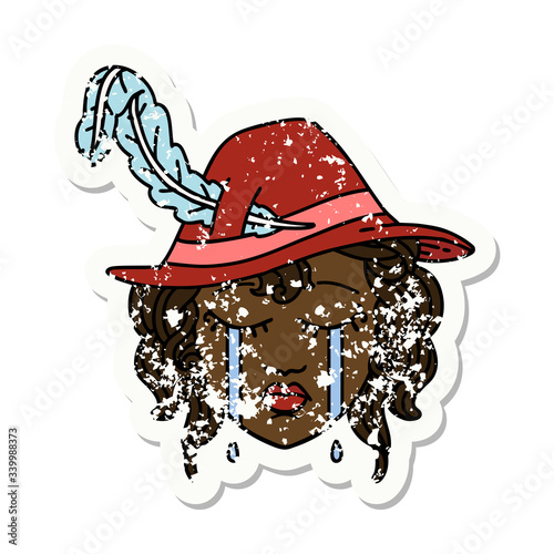 crying human bard illustration