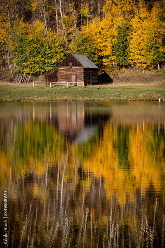 Autumn Barn Reflection