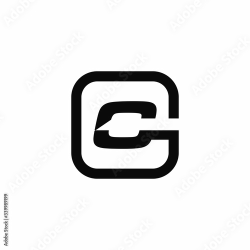  CC C letter logo design icone