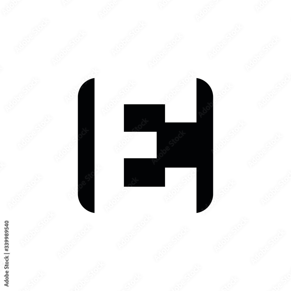 Fototapeta premium EE E letter logo design