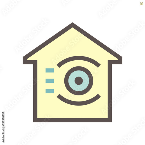 Smart home and robot technology vector icon design.