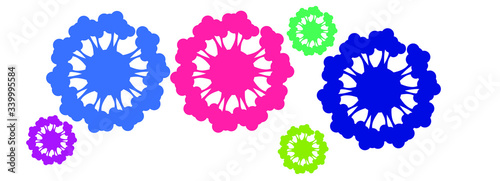 Corona Virus Icon Vector Logo Template Illustration Design.