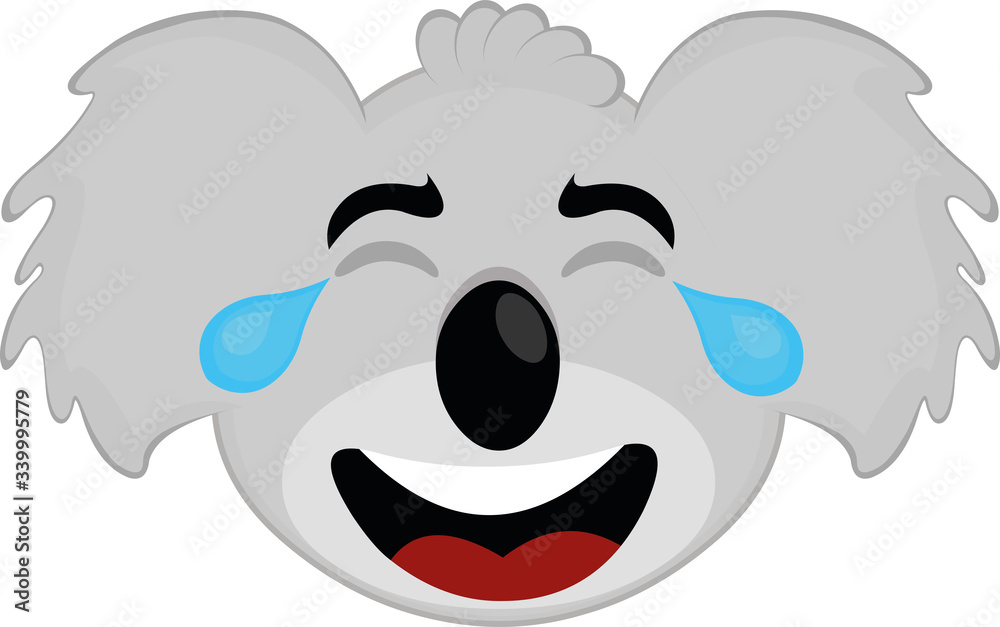 Vector illustration of the face of a koala cartoon Vector illustration of the face of a koala cartoon