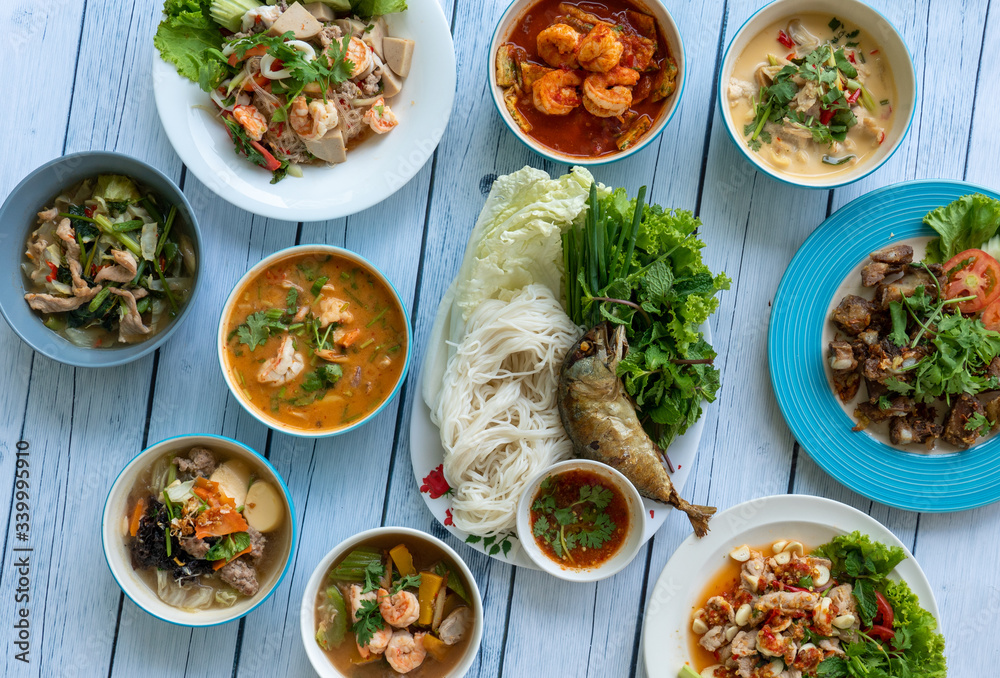 Thai Food Mixed Dishes Thai Food Mixed Dishes