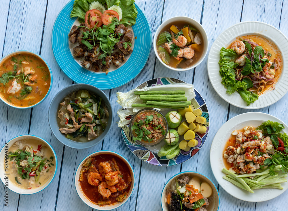 Thai Food Mixed Dishes Thai Food Mixed Dishes