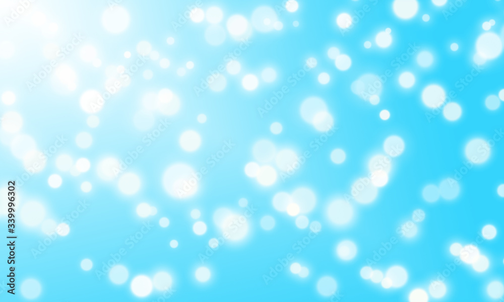 Abstract bokeh light blue background