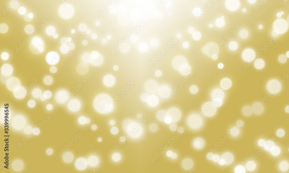 Golden bokeh on a white background Golden bokeh on a white background