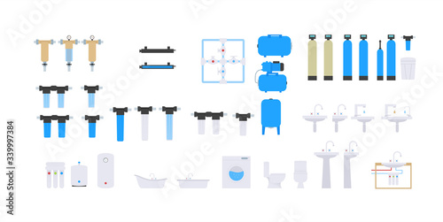 Detail for the scheme of water supply and purification of water from the well