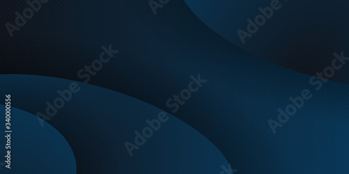 Abstract blue 3D background. Bright navy blue dynamic abstract vector background with curve wave lines. 3D cover of business presentation banner for sale event night party and background.