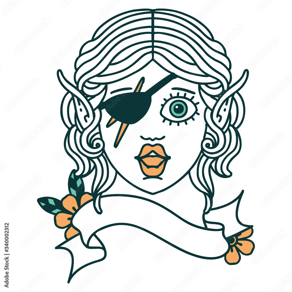 elf rogue character face illustration elf rogue character face illustration