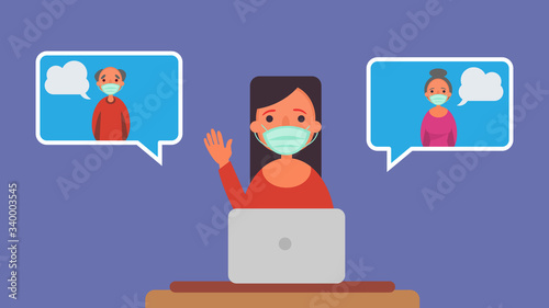 Stay home quarantine for Reduce the risk infection disease concept crisis situation that we’re all experiencing around the world due to the coronavirus Coronavirus 2019- ncov.