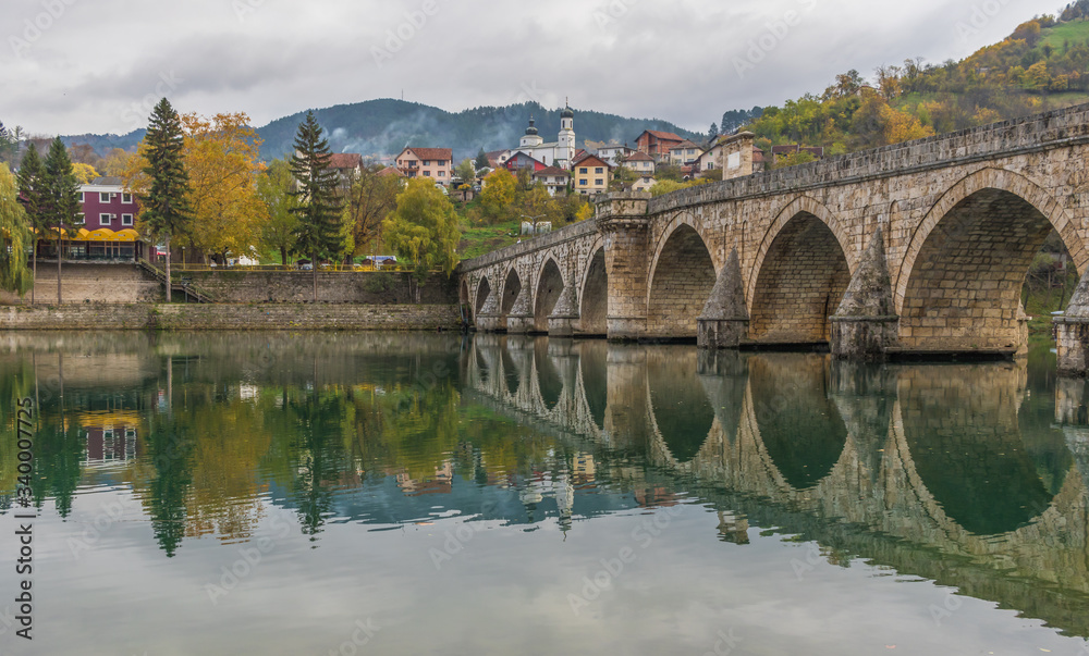 Visegrad, Bosnia & Herzegovina - the Mehmed Paša Sokolovic Bridge is one of the main landmarks in the country, and Visegrad one of the pearls of the Balkans
