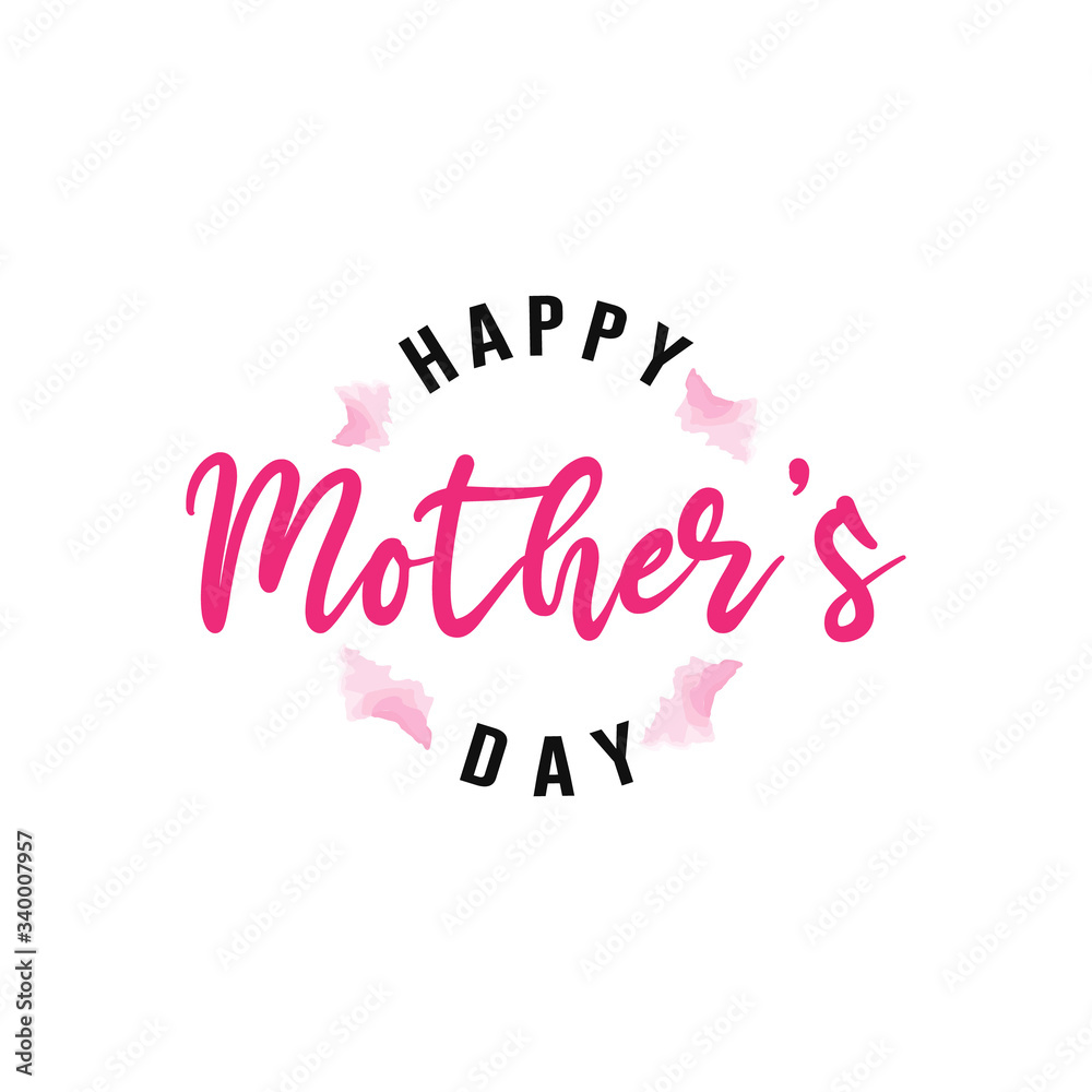 Mother's day quote. Happy mother's day Vector hand lettering quote, typographic element for your design. Can be printed on T-shirts, bags, posters, invitations, cards, pillows.