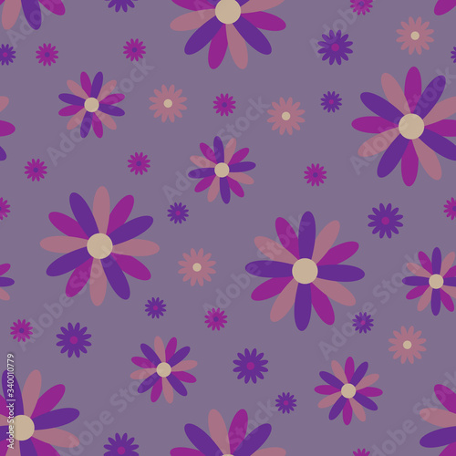 Flower vector pattern of multicolored color.