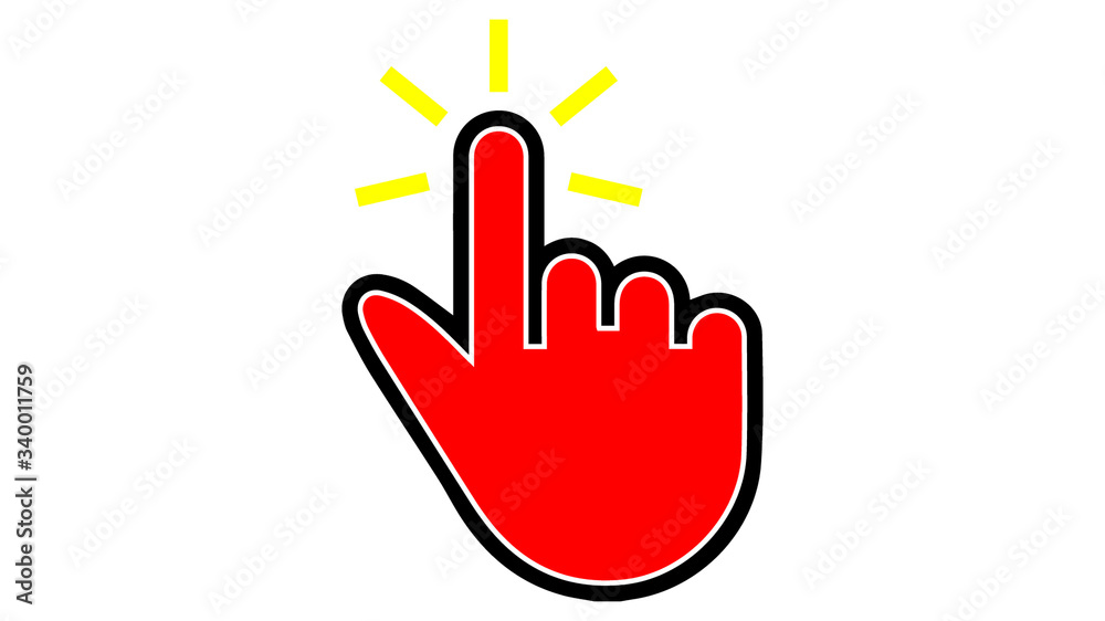 Fototapeta premium Finger click selection ready to be used in your professional projects