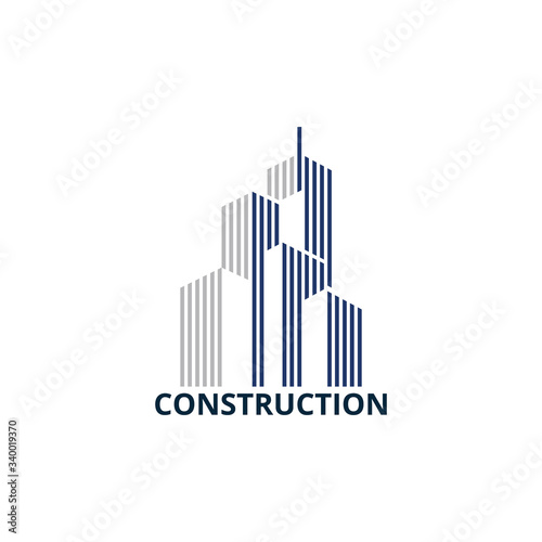 Building  Construction  Real Estate Logo Template Vector Icon.