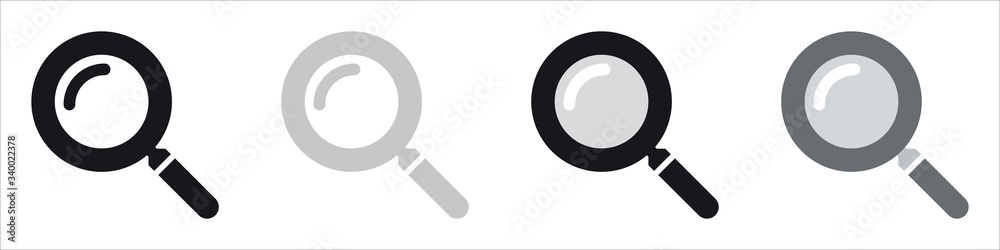 basic magnifying glass vector icon - search symbol basic magnifying glass vector icon - search symbol