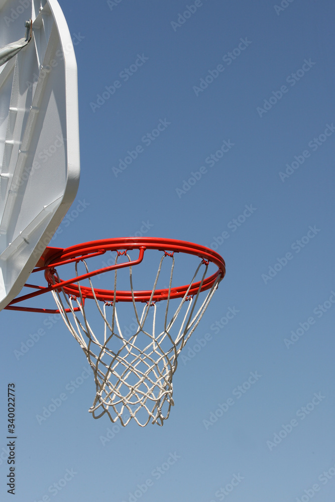 Basketball backboard and net for play