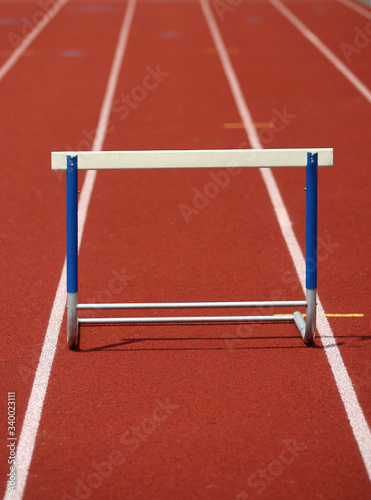 Lanes on running track for college Athletes