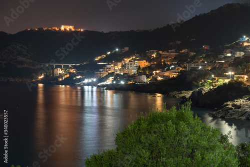 Long exposure of Dobre Vode tourist resort at night