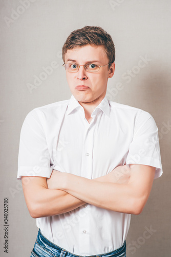 Man with astonished expression