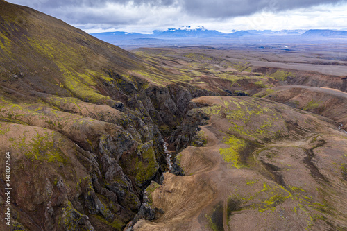 Obraz na płótnie Islandia z lotu ptaka w salonie