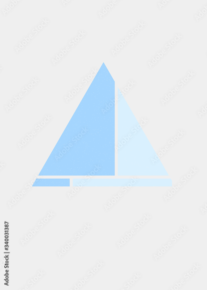 Mondrian style art colorful logo design illustration