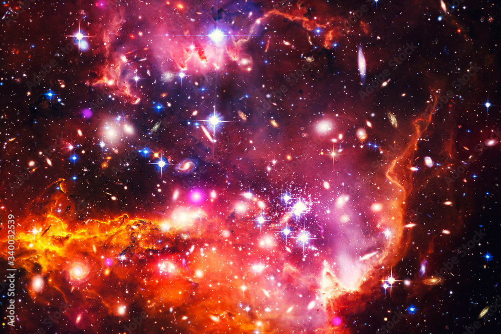 Beautiful universe. Galaxies and stars. The elements of this image furnished by NASA.