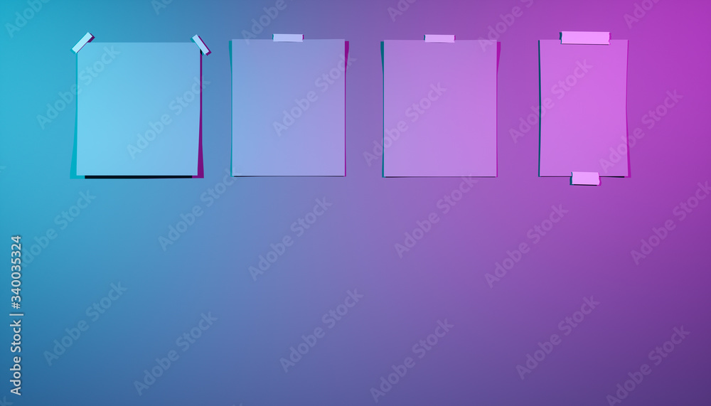 close-up note paper in ultraviolet lighting close-up note paper in ultraviolet lighting