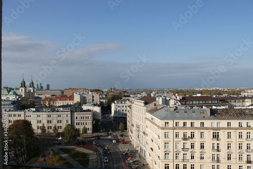 panoramic view of warshaw poland