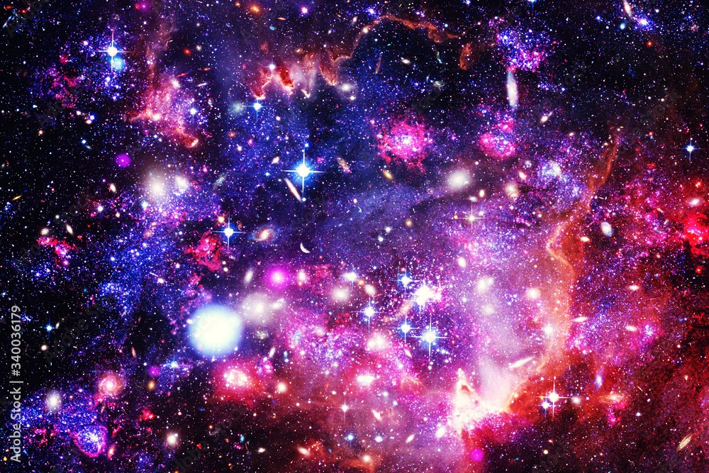 Glaxies and nebula in deep space. Star cluster. The elements of this image furnished by NASA.