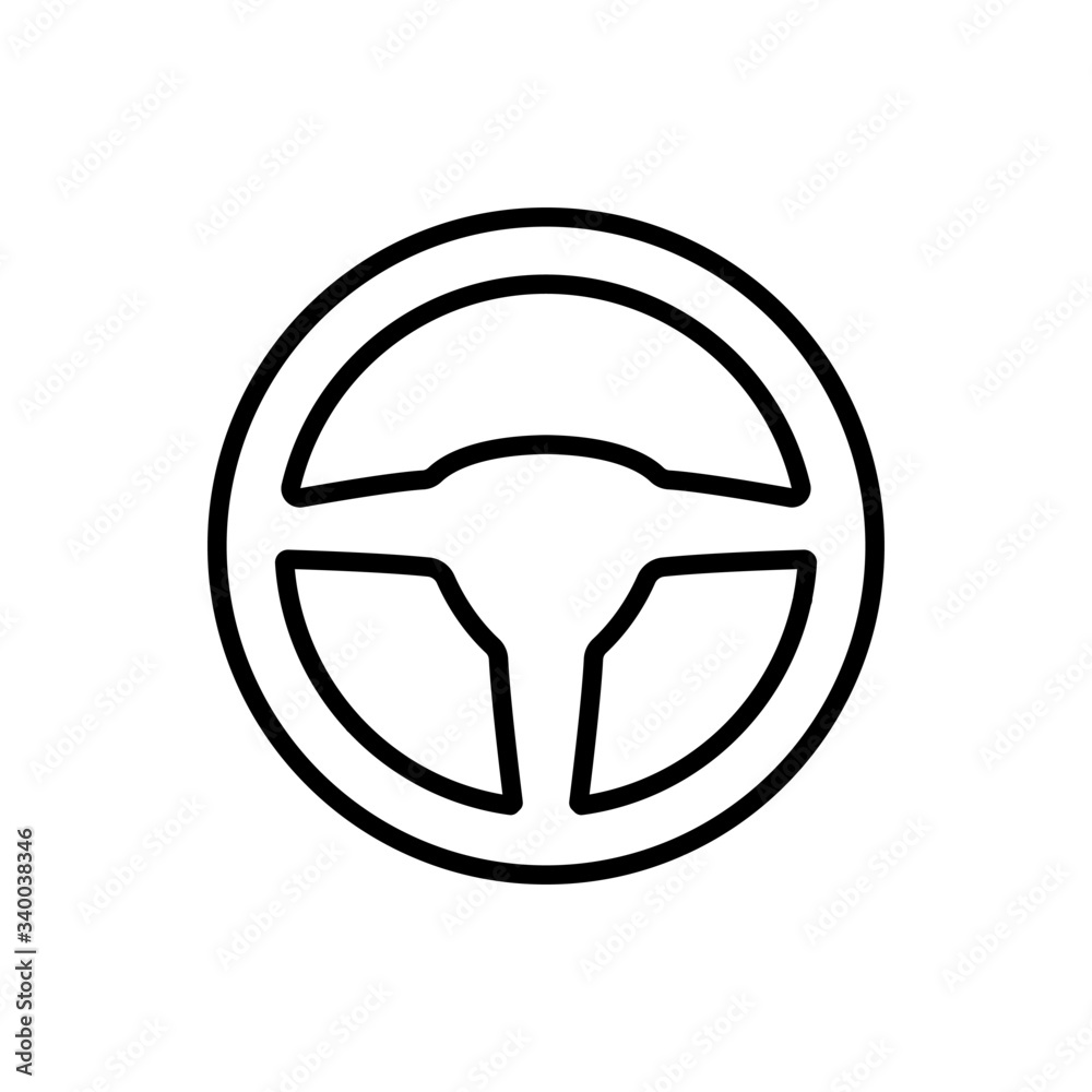 Foto Steering wheel line icon