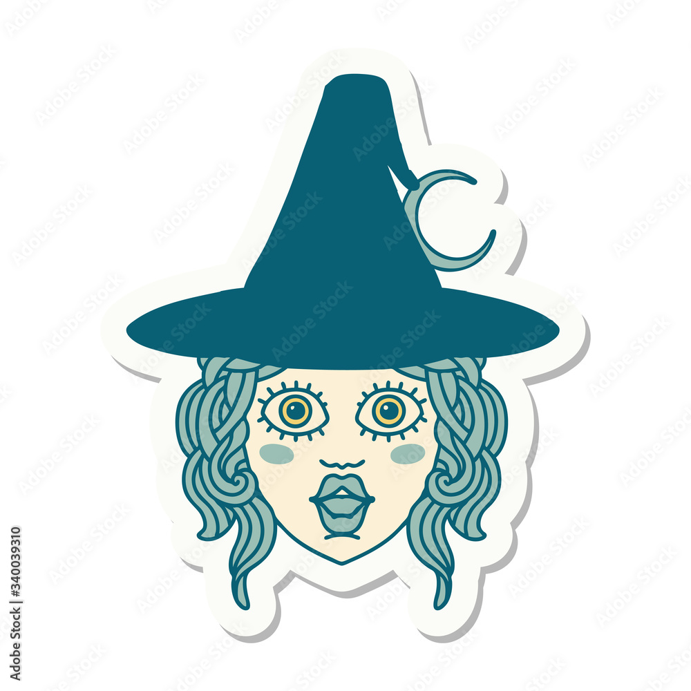 human mage character sticker