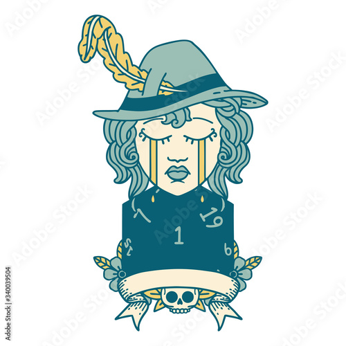 human bard character face illustration