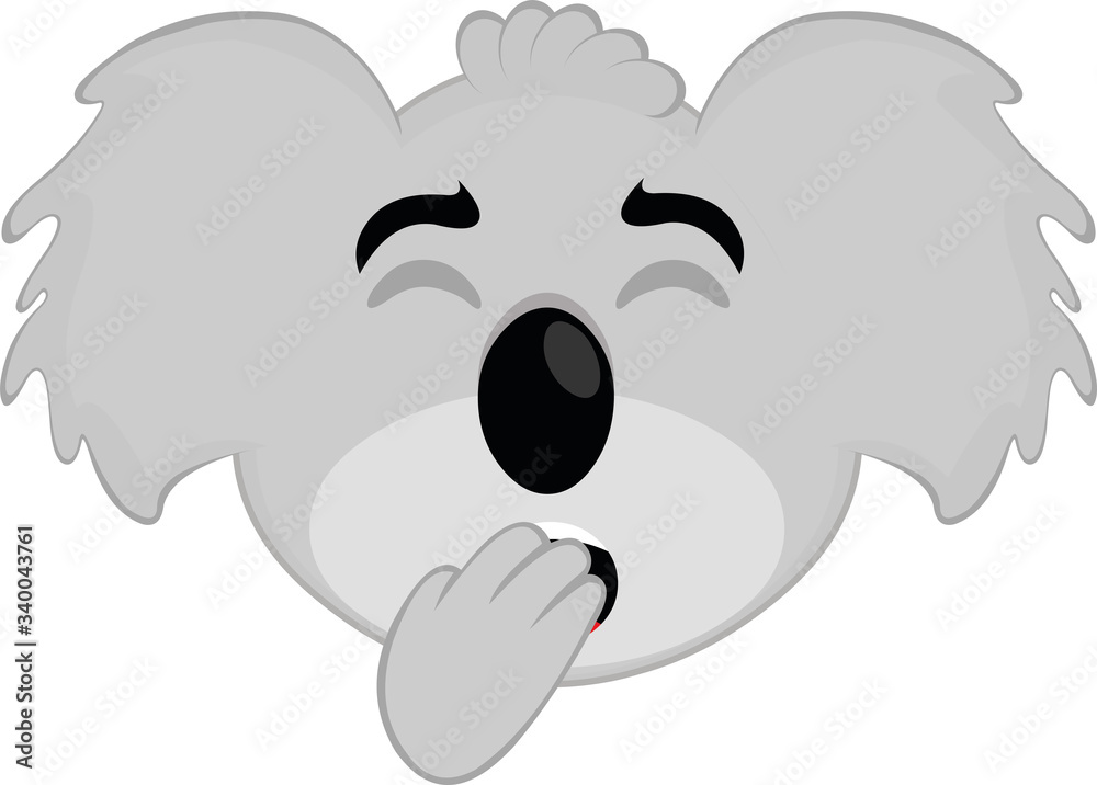 Vector illustration of the face of a koala cartoon Vector illustration of the face of a koala cartoon