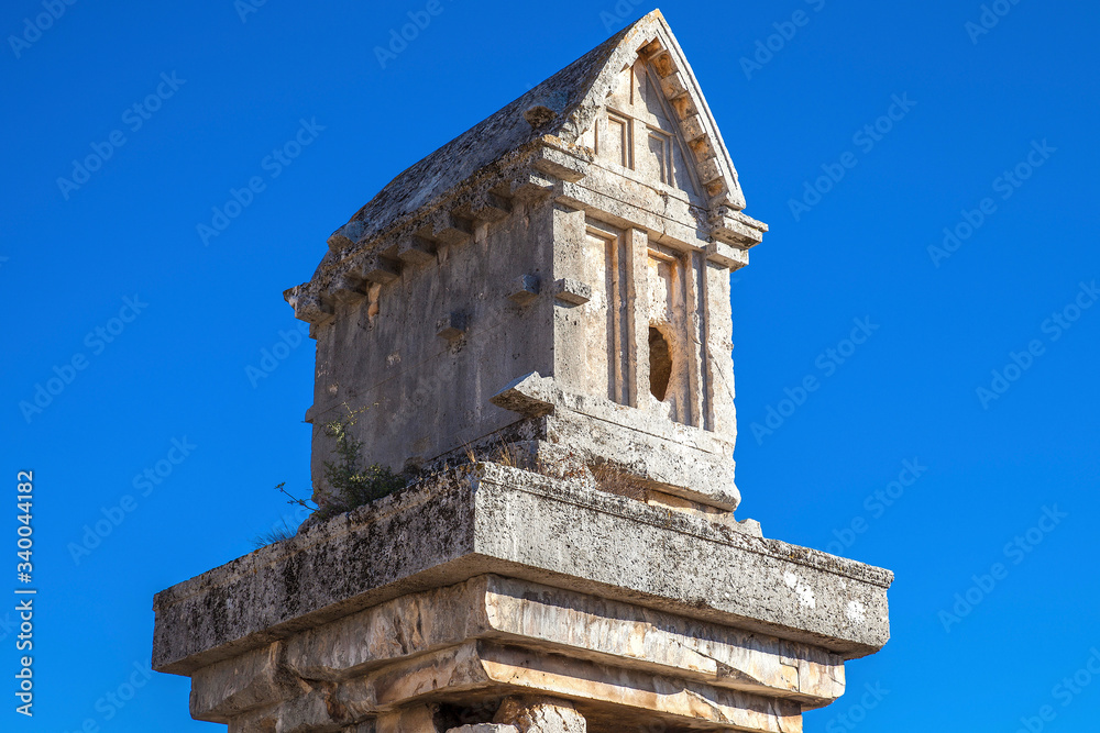 Xanthos ancient city symbolic sarcophagus, Antalya, Turkey. Xanthos ancient city symbolic sarcophagus, Antalya, Turkey.