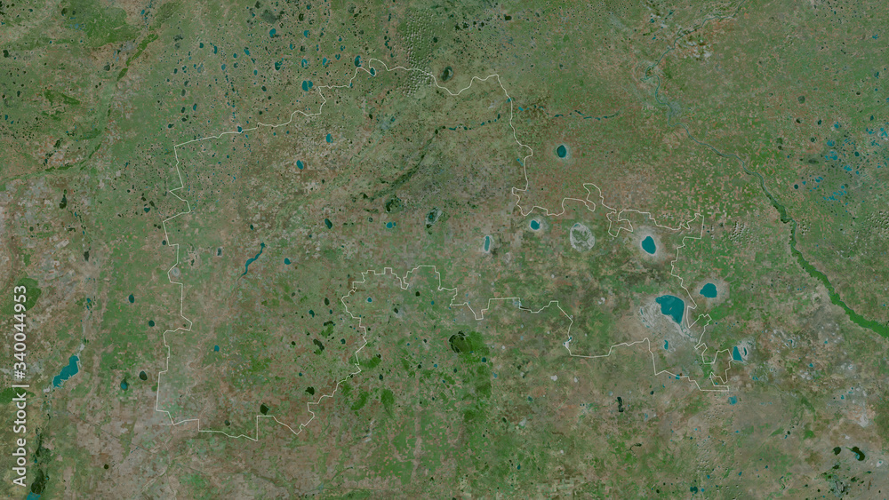 North Kazakhstan, Kazakhstan - outlined. Satellite North Kazakhstan, Kazakhstan - outlined. Satellite