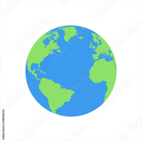 globe with location icon on a white background