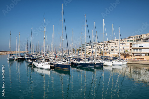 Herzliya marina with multiple boats