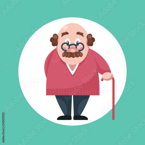 Older adult person vulnerable to coronavirus