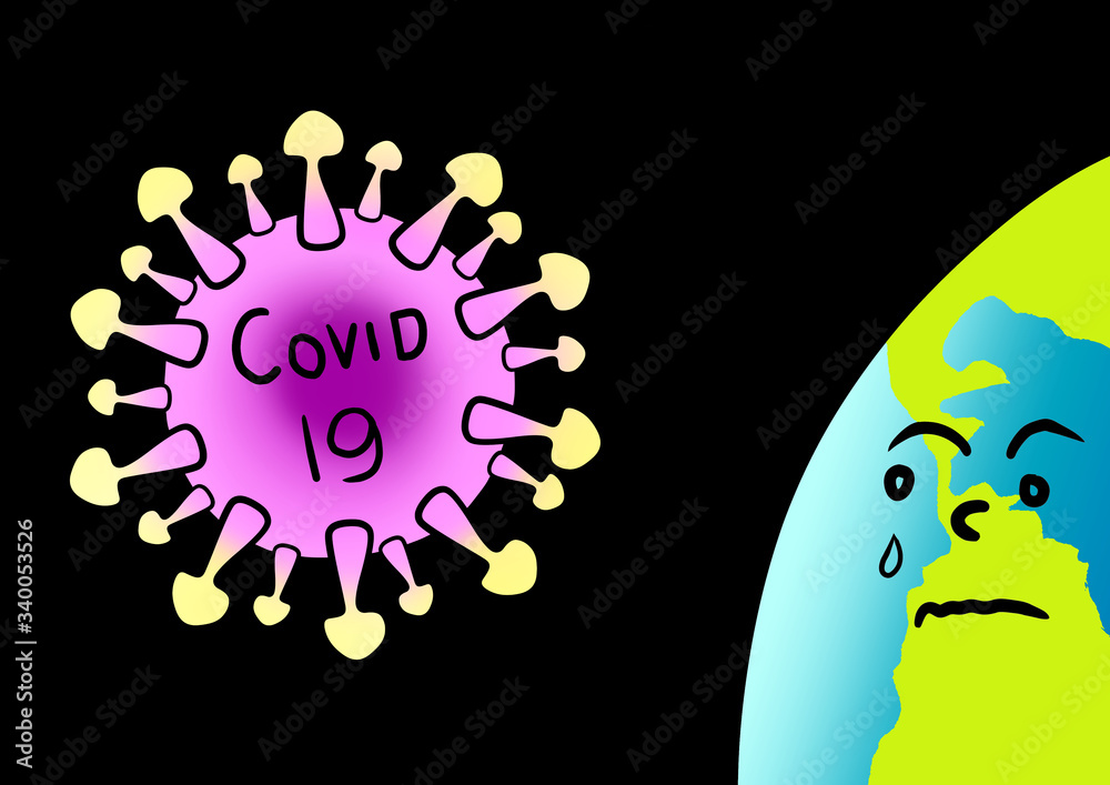 Illustratioan of pandemic world corona covid 19. The initial spread of Corona began in China's Huabei Wuhan. Illustratioan of pandemic world corona covid 19. The initial spread of Corona began in China's Huabei Wuhan.