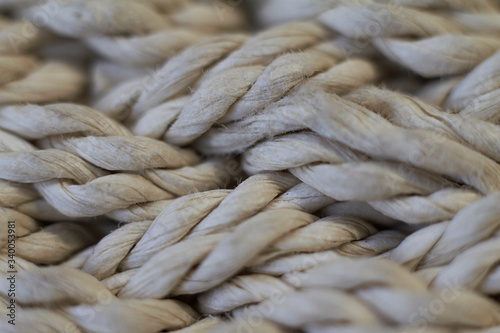 Natural background, extremely close-up surface of woven threads, selective focus