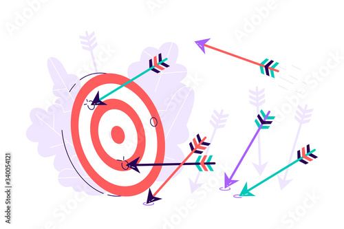 Many arrows missed hitting target mark